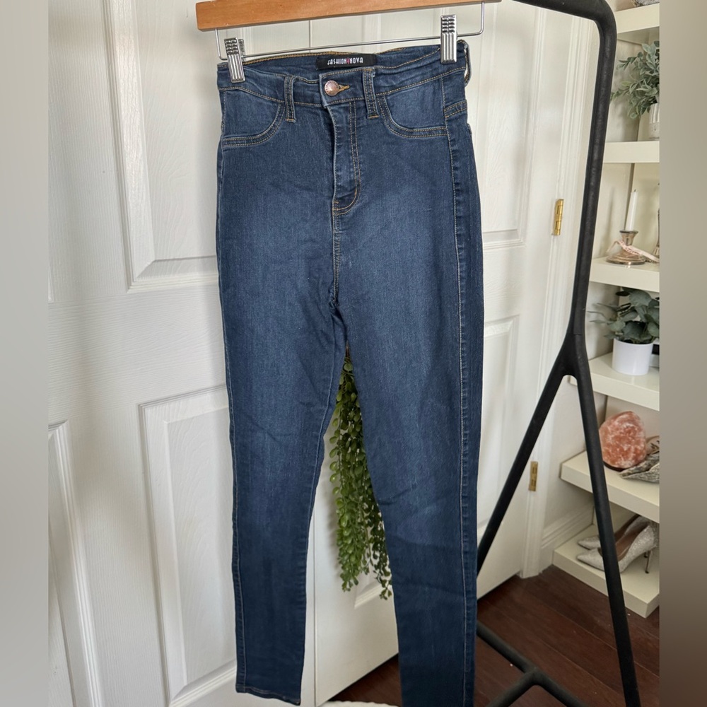 Fashion Nova Super Skinny Dark Wash Jeans